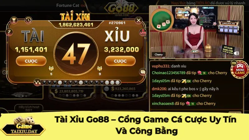 Tài Xỉu Go88 – Cổng Game Cá Cược Uy Tín Và Công Bằng