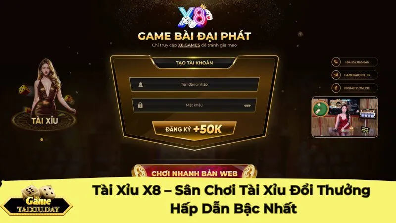 Tài Xỉu X8 – Sân Chơi Tài Xỉu Đổi Thưởng Hấp Dẫn Bậc Nhất